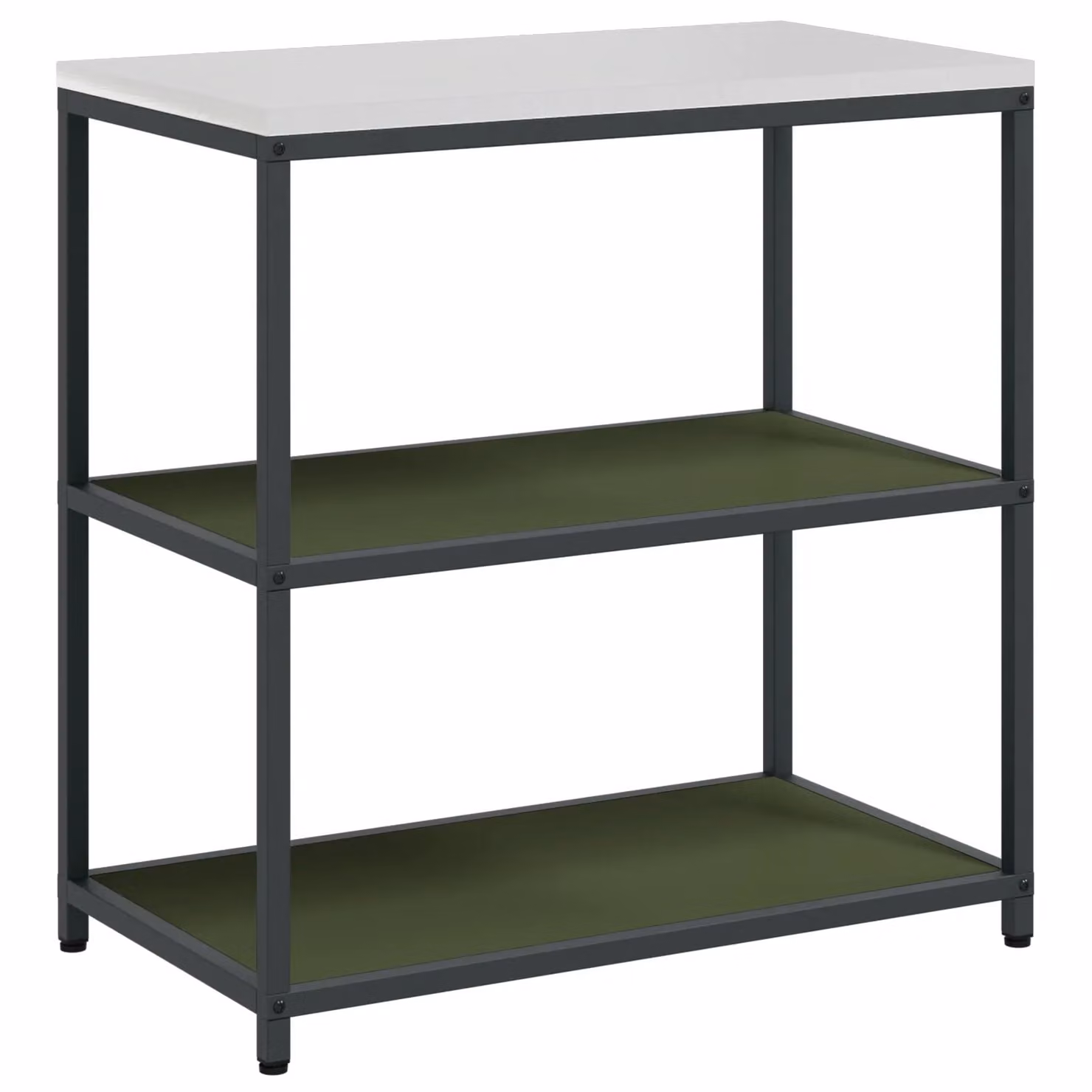 Berkfield Home Kitchen Storage Shelf in Matt Olive Green Steel – 2