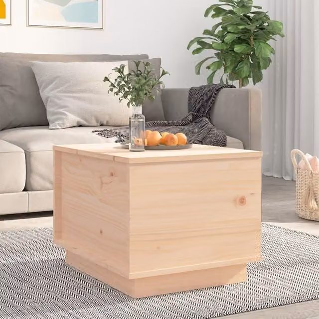 Berkfield Home Rustic Brown Solid Pine Coffee Table with Lift Mechanism W: 40 cm, D: 50 cm, H: 35 cm