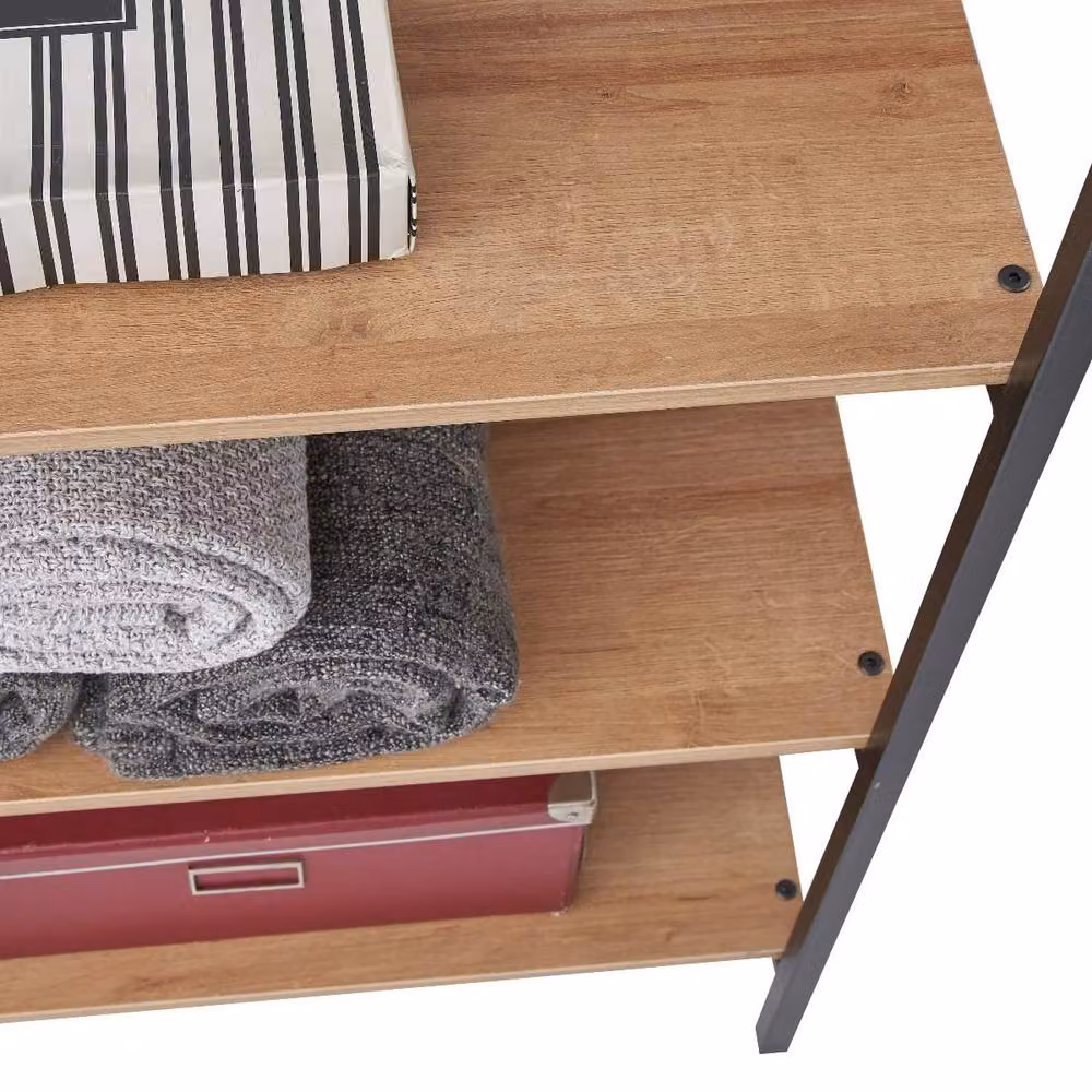 Timber Art Design 4 Tier Open Wardrobe in Riviera Oak and Brown – 5