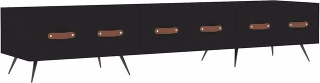Berkfield Home Industrial TV Cabinet in Black, W/D/H: 150 x 36 x 30 cm – 1