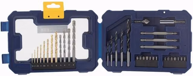 IRWIN 36 Piece Drill and Screwdriving Set with Drill Bits and Screwdriver Bits in Blue and Multicolour