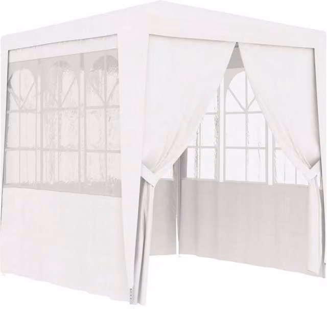 Berkfield Home Professional Party Tent with Side Walls, White, W 2 m x D 2 m