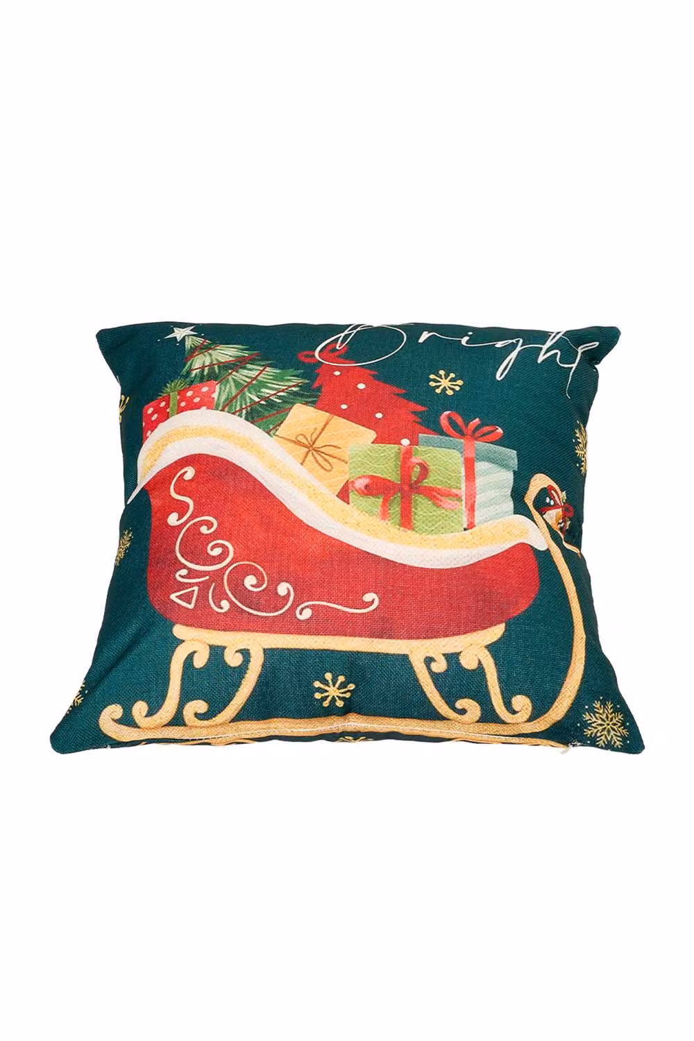 Living and Home Christmas Themed Plush Decorative Square Pillow Case, Multicolour, W/D/H: 45 x 45 x 45 cm – 2