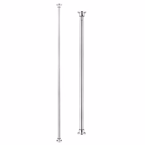 mysmartbuy Telescopic Easy-Fix Stainless Steel Tension Rod in Silver for Clothes or Curtains, Extends up to 130 cm – 2
