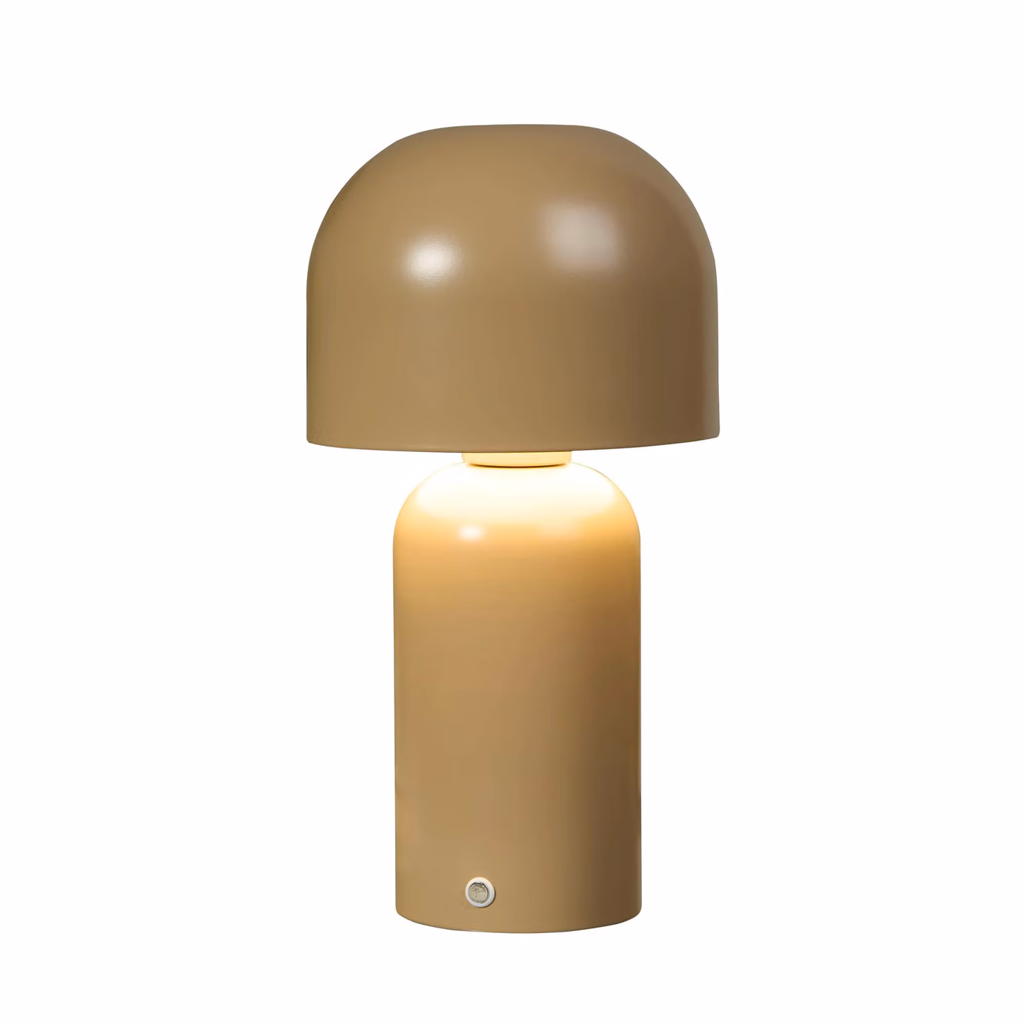 Lighting Collection Portable Dimmable LED Mushroom Table Lamp in Taupe and Beige – 2