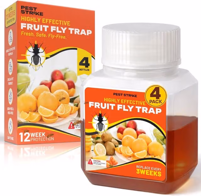 Volila Odour Free Indoor Fruit Fly Traps, Orange, 4 Pack – 1
