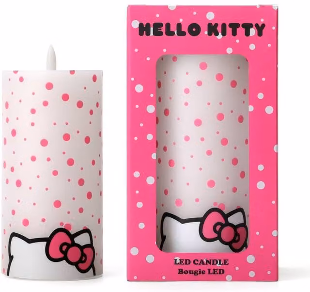 Hello Kitty White LED Pillar Wax Candle with Flicker Effect – 1