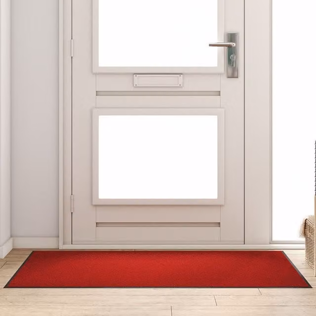 Berkfield Home Rectangular Red and Black Non-Slip Polypropylene Door Mat W: 90 cm, L: 150 cm – 1