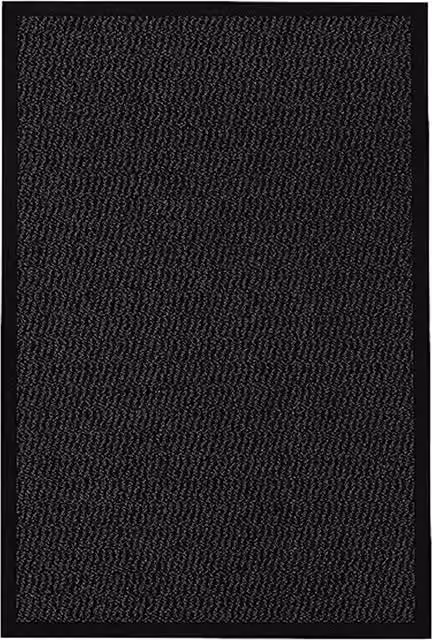 KAV Non-Slip Washable Dirt Trapper Door Mat, Black, W: 40 cm, D: 60 cm – 10