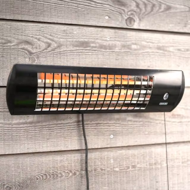 Primrose 1.8kW IPX4 Wall Mounted Infrared Patio Heater in Black – 1