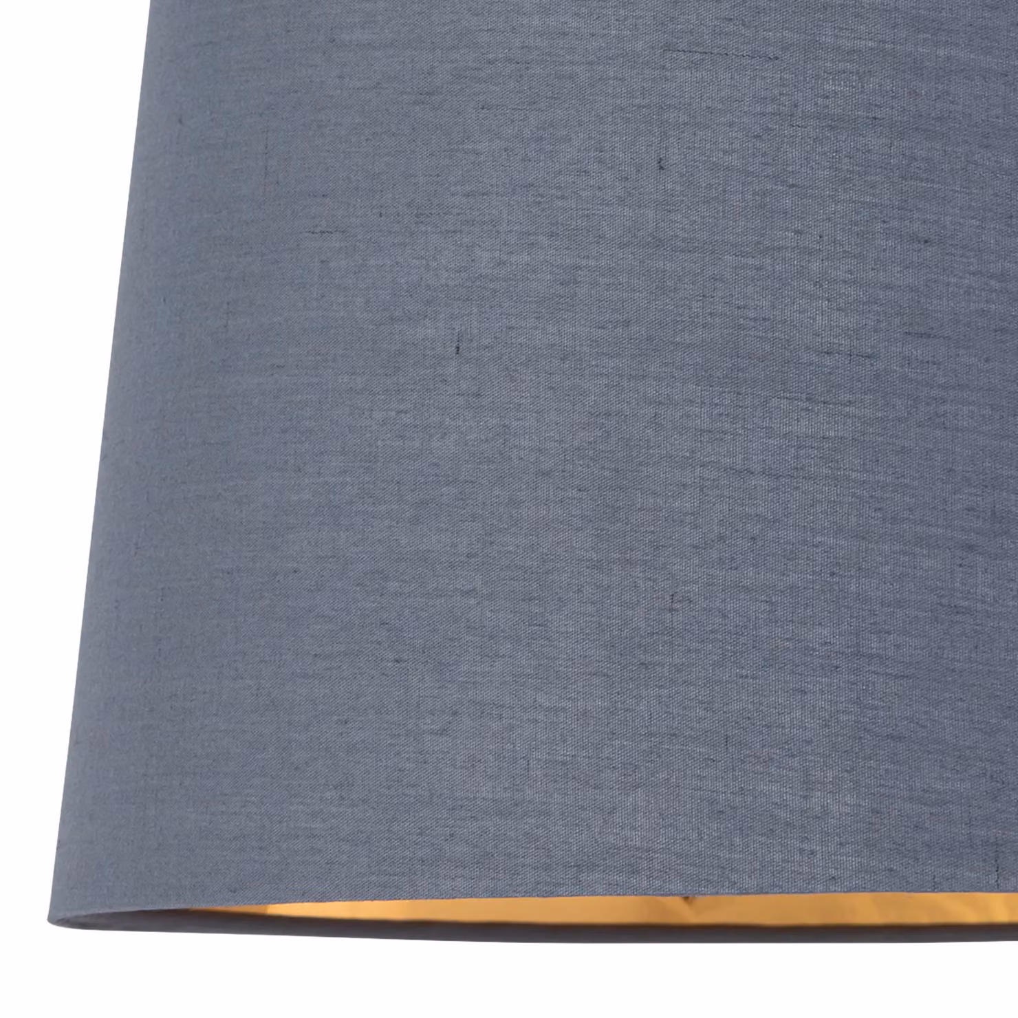First Choice Lighting Zoey Set of 2 Cylinder Fabric Easy Fit Pendant Lamp Shades in Grey and Gold – 2