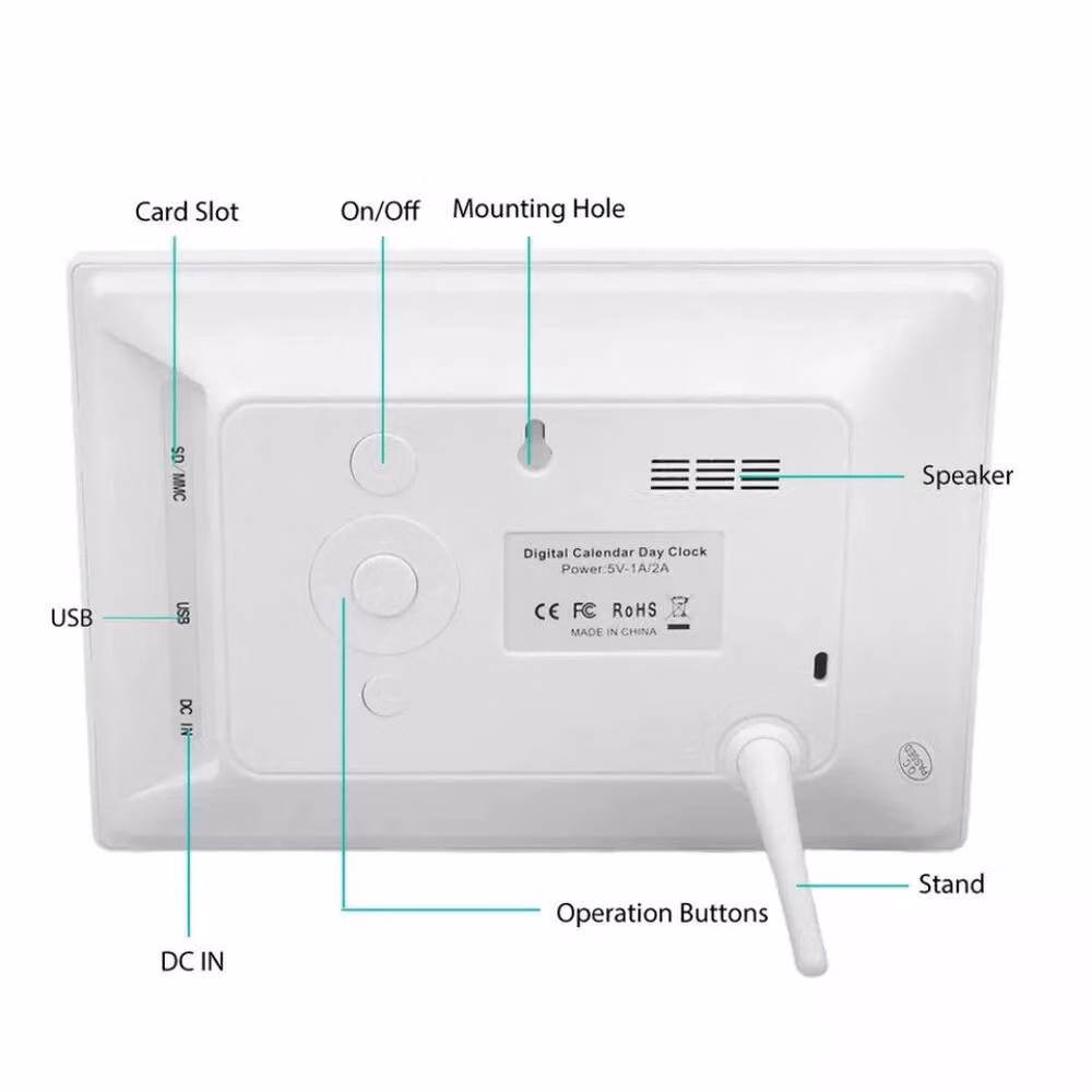 KORVIXA 7 inch Large Dementia Clock in White – 2
