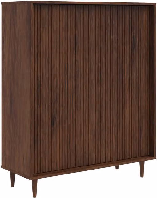 Jerzy Highboard 100 with 2 Doors in Brown Lacquer
