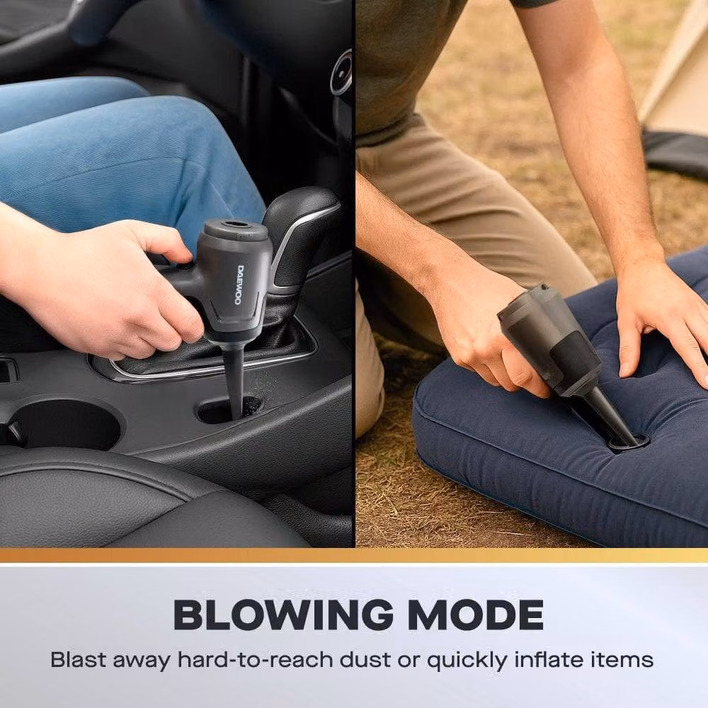 Daewoo Cyclone Freedom Cordless Handheld Vacuum Cleaner in Grey with HEPA Filter and Blow Function – 4