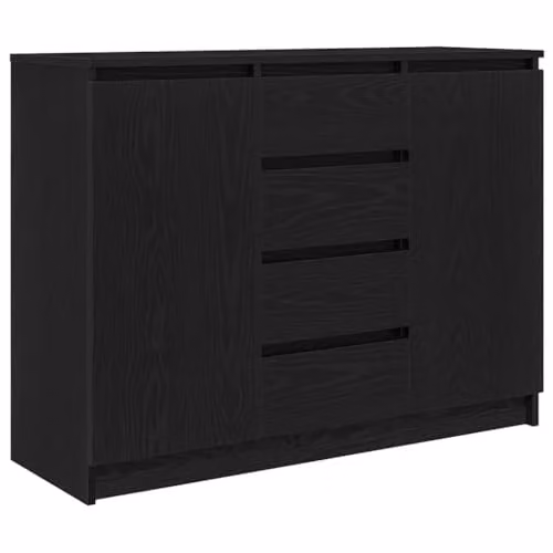 vidaXL Modern Sideboard in Black, W/D/H: 100.5 x 35 x 76 cm – 1