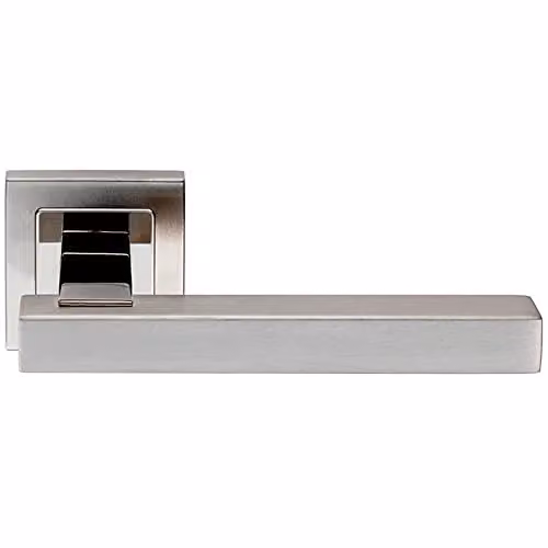 Loops Pair Square Cut Straight Bar Handle in Polished and Satin Stainless Steel with Concealed Fixings