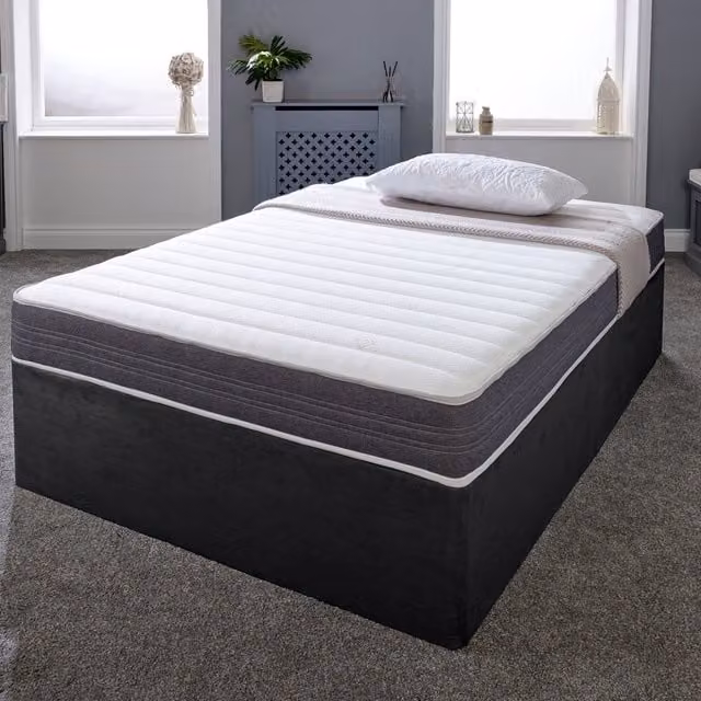 eXtreme Comfort Ltd Sirocco Airflow Grey and White Hybrid Mattress, King Size, W/D/H: 180 x 200 cm