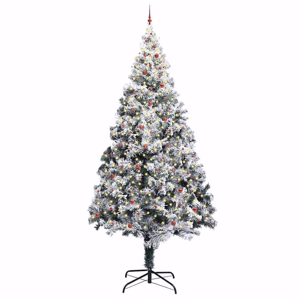 Berkfield Home Pre-lit Artificial Christmas Tree with Ball Set, Green, Height: 400 cm – 2