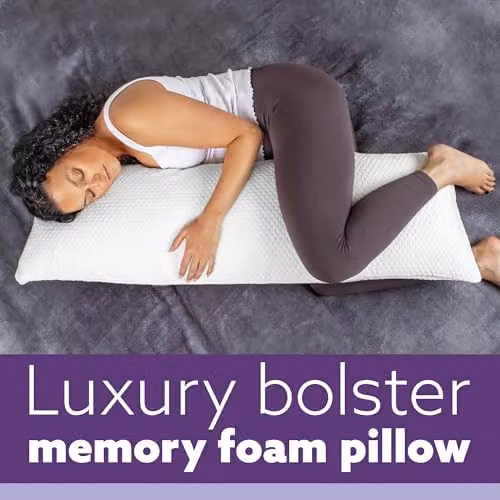 Aamira Adjustable Orthopaedic Long Body Pillow with Shredded Memory Foam and White Washable Cover, W/D/H: 120 x 40 cm – 2