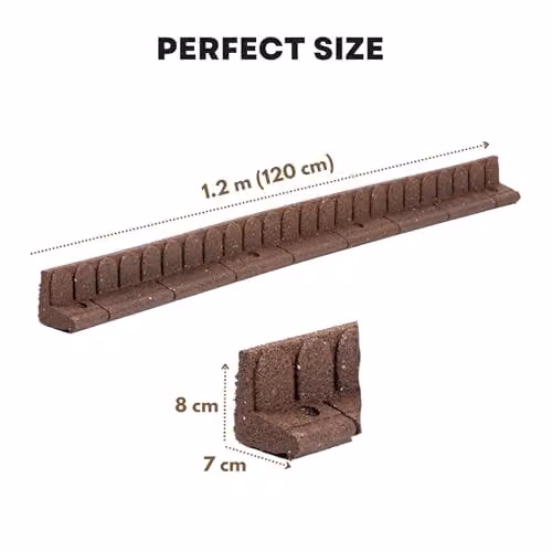 Nicoman Rubber Garden Edging Border, Brown, 120 cm – 2