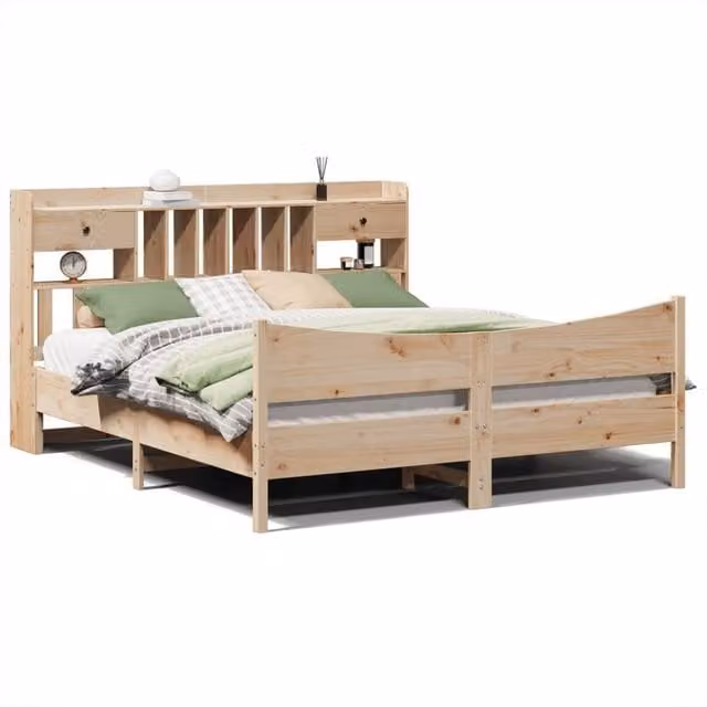 Berkfield Home Super King Solid Wood Pine Bed Frame with Drawers, Light Brown, W: 180 cm, D: 200 cm