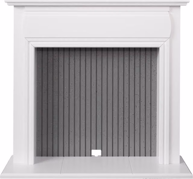 Adam Fires & Fireplaces Florence Stove Fireplace in White and Grey, 121.92 cm