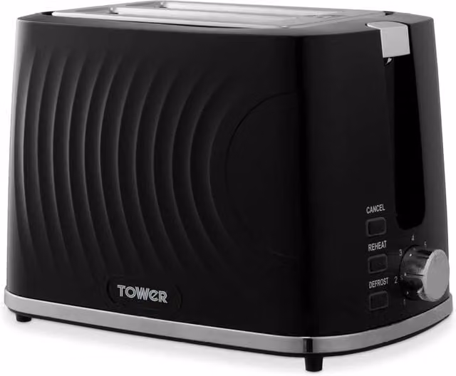 Tower 2-Slice Toaster Sonar 900W in Black