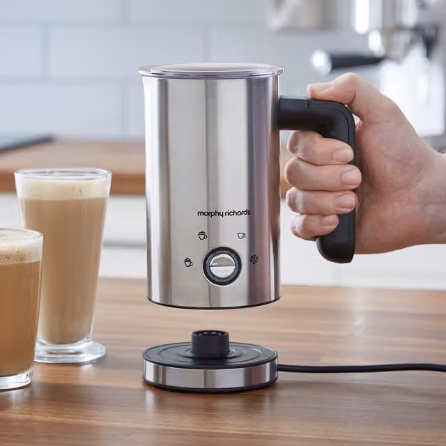 Morphy Richards Electric Stainless Steel Milk Frother in Silver