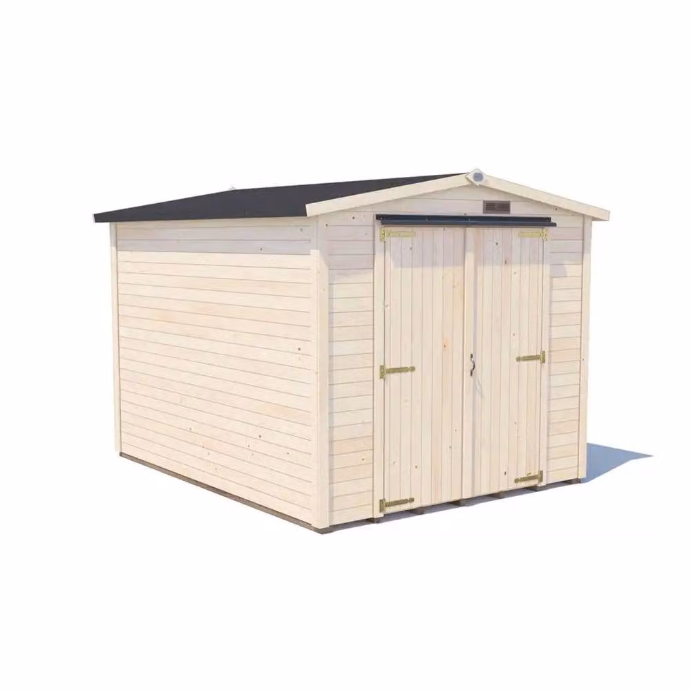 Dunster House Tubby Log Cabin Work Shed in Natural Wood with Superfelt Roof, W: 3.0 m, D: 2.4 m – 2