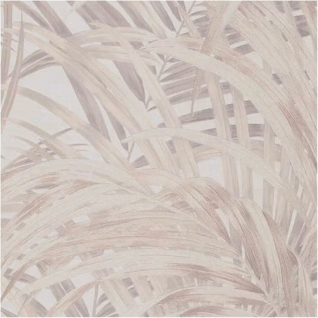 Boutique Congo Pebble Botanical Vinyl Wallpaper in Beige and Grey, Width: 52 cm – 1