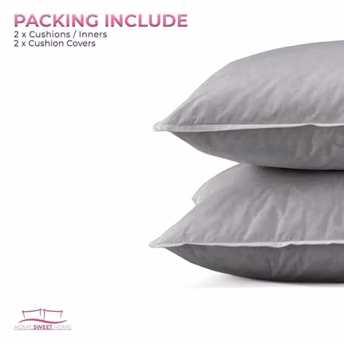 Snug City Waterproof Outdoor Garden Square Cushion Set of 2 in Light Grey, W/D/H: 60 x 60 x 60 cm – 5