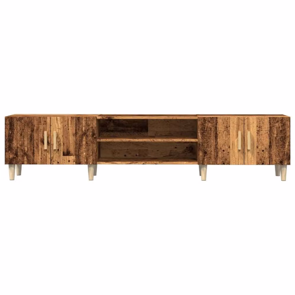 Berkfield Home Mid Century TV Cabinet in Brown Old Wood, W: 180 cm, D: 31.5 cm, H: 40 cm – 3