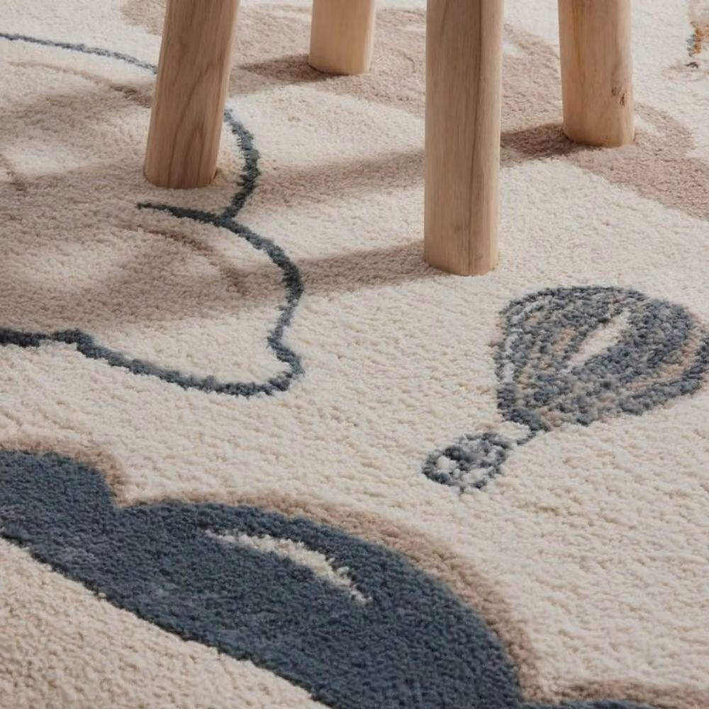 THE RUGS Adventures Kids Low Pile Playroom Rug in Beige and Multicolour, W: 120 cm, L: 170 cm – 3