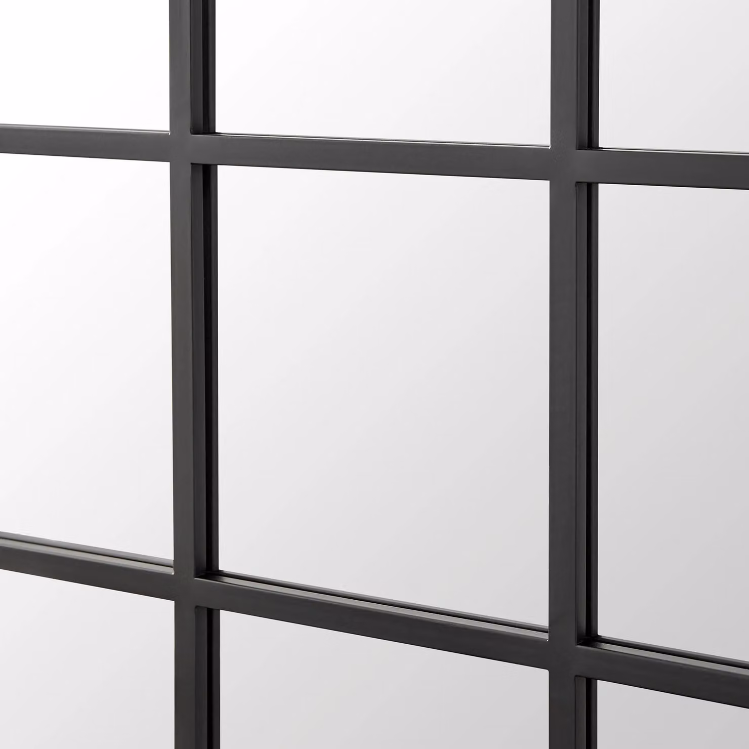 FurnitureboxUK Yoko Medium Black Industrial Frame Window Wall Mirror – 2