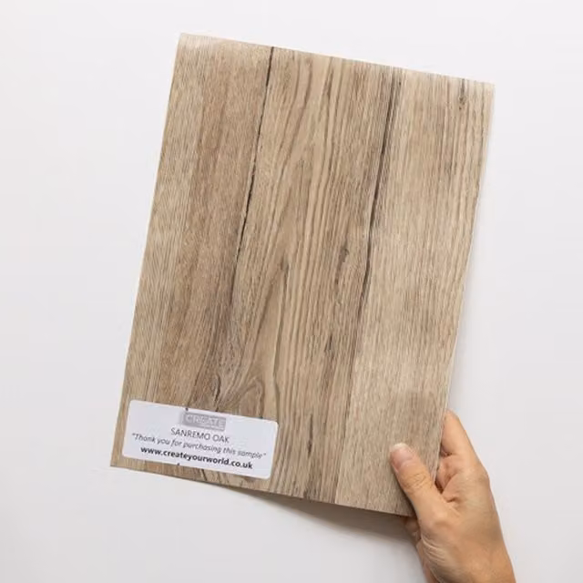 dc fix Sanremo Oak Self Adhesive Vinyl Wrap for Kitchen Doors and Worktops, Brown, A4