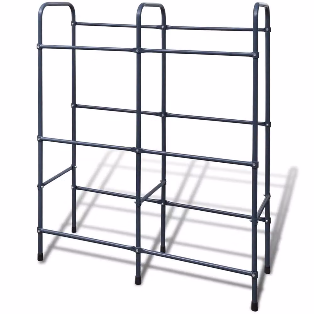 Berkfield Home Grey Steel Freestanding Shelf for 6 Crates – 2