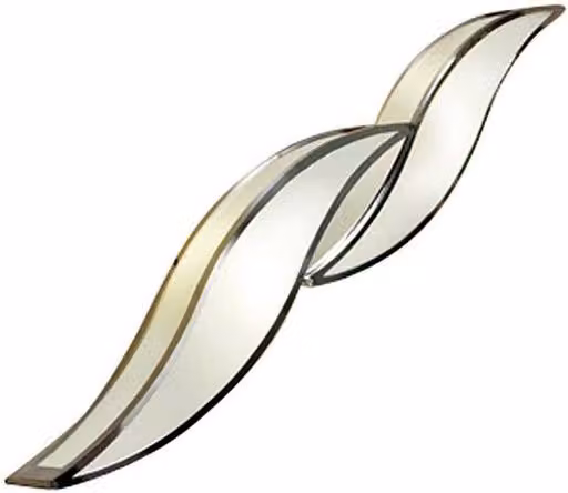 Netlighting Sintesys Large 2-Light Wall Lamp in Polished Chrome and Grey with GU10 Bulbs – 1