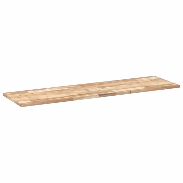 Berkfield Home Set of 3 Floating Shelves in Brown Untreated Solid Acacia Wood, W/D/H: 160 x 40 x 2 cm