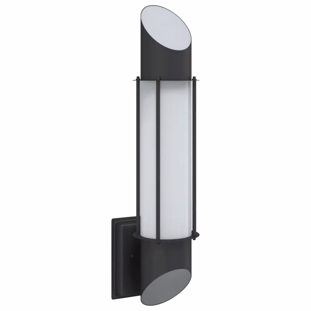 Berkfield Home Modern Black Stainless Steel Outdoor Wall Light – 2