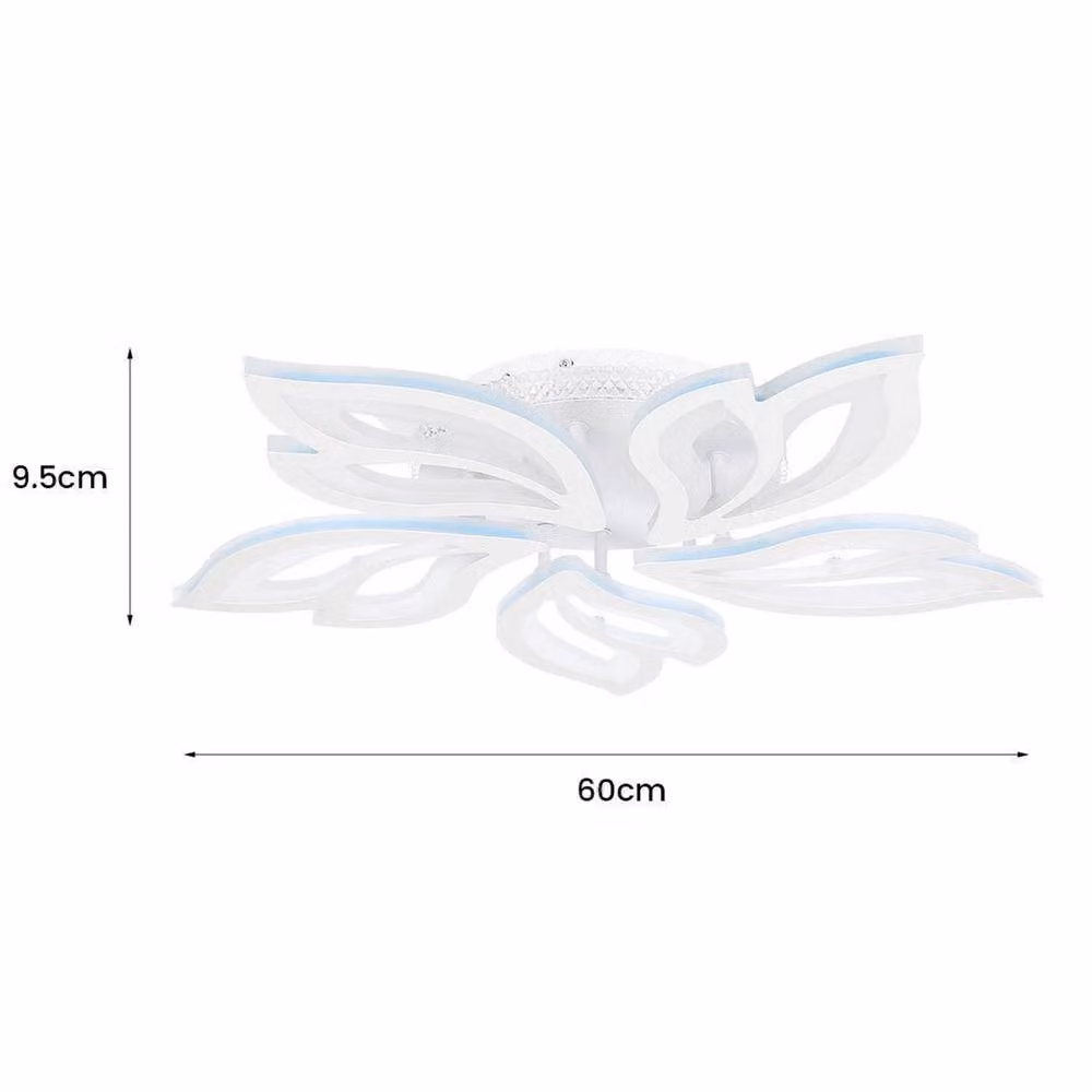 Nordara Modern LED Chandelier with RGB Backlight and White Aluminium Frame – 2