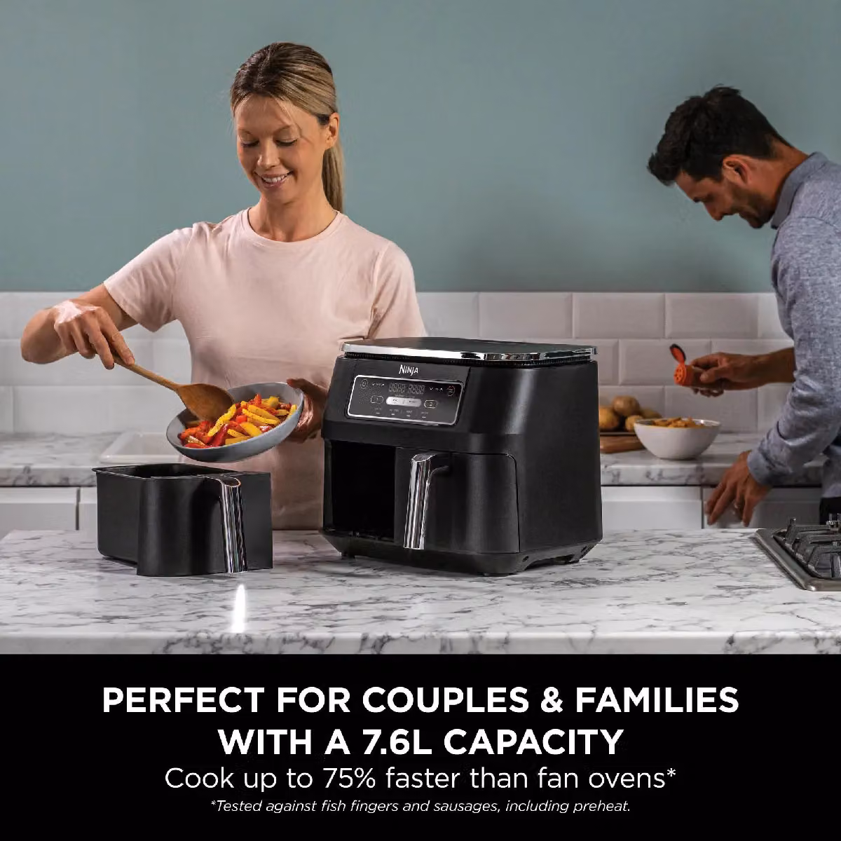 Ninja Foodi 4-in-1 Dual Zone Air Fryer 7.6L AF200UK, Black – 3