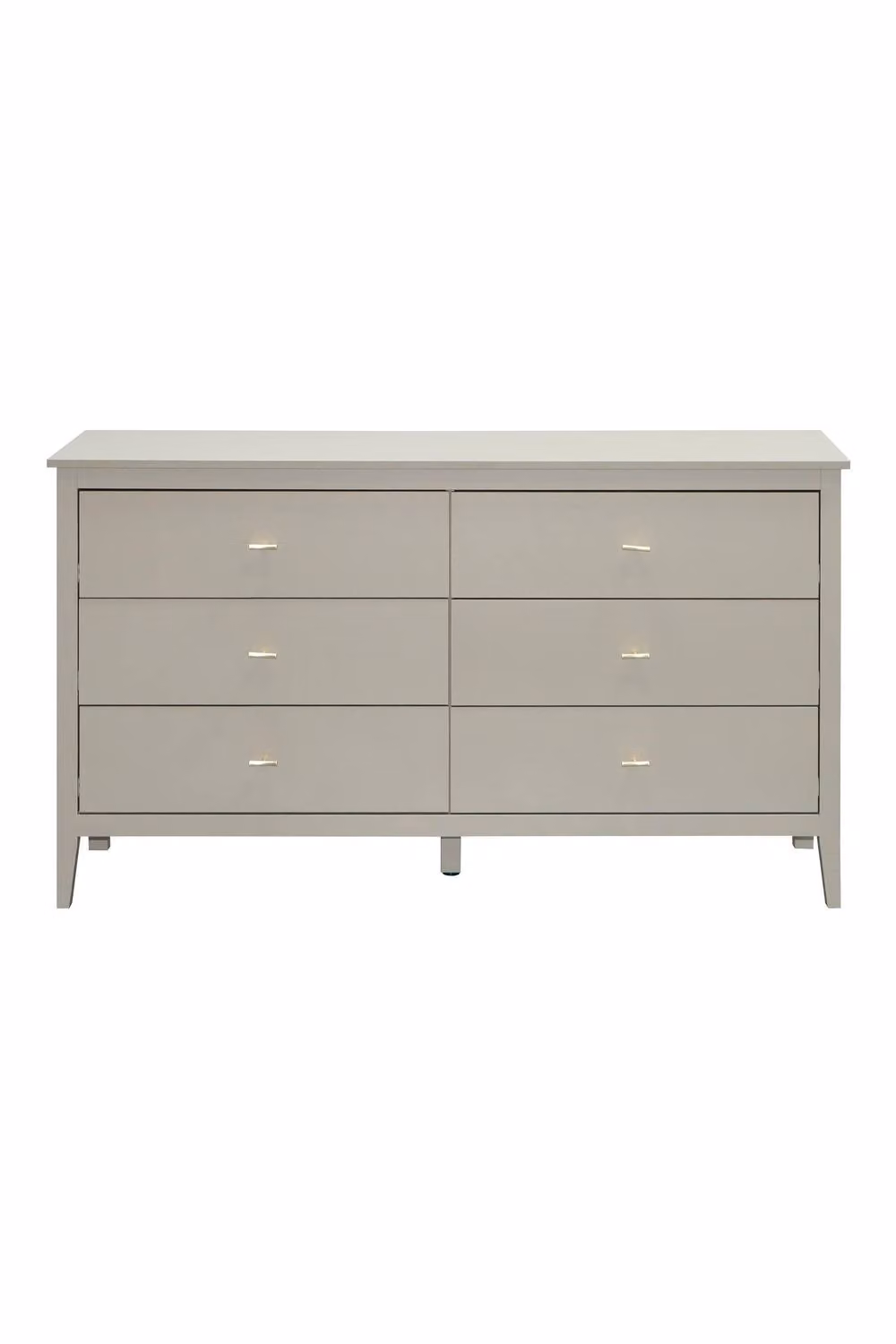 Home Source Grace 6 Drawer Chest in Beige MDF with Soft Close Drawers – 3