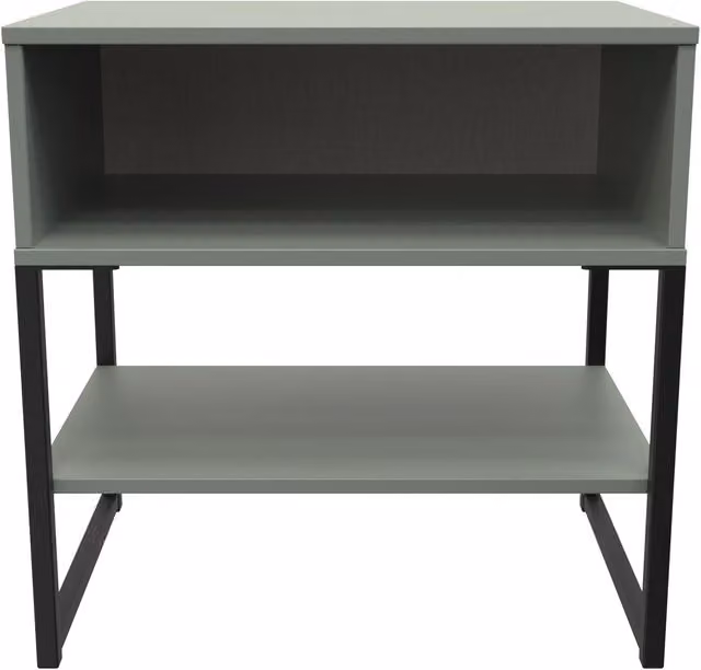 2 U Tamworth Single Open Bedside Cabinet in Pale Green