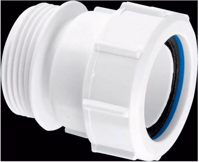 McAlpine S31M 1.25 inch White Plastic Straight Coupling Connector