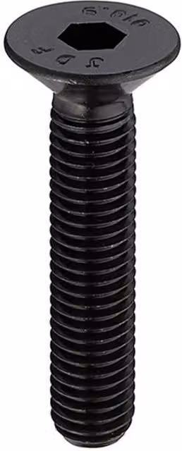 Unifix Grade 10.9 Hex Socket Countersunk Head Screws, M6 x 25 mm, Black
