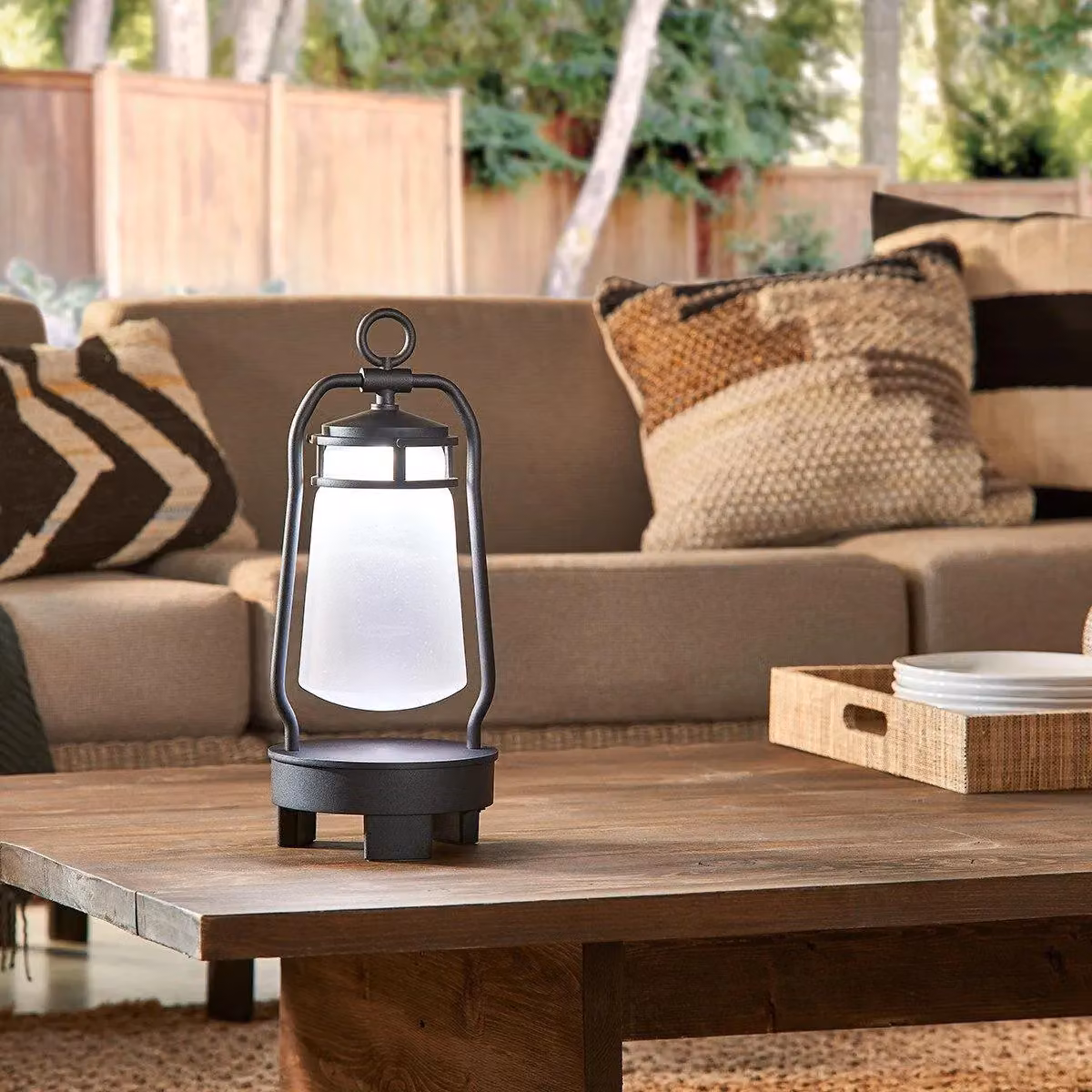 Netlighting Lyndon Integrated LED Outdoor Portable Bluetooth Speaker Lantern, Textured Black, IP44 – 2