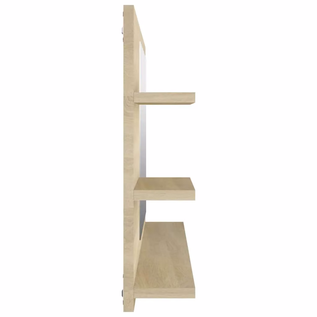 Berkfield Home Sonoma Oak Bathroom Mirror, Brown, W: 90 cm, D: 10.5 cm, H: 45 cm – 2
