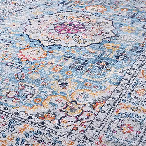 THE RUGS Multicoloured Vintage Medallion Oriental Rug, W/D: 120 x 170 cm – 3