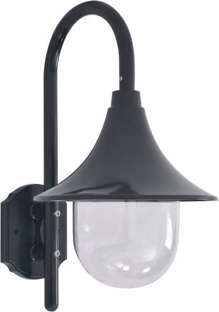 Berkfield Garden Wall Lantern in Dark Green Aluminium with E27 Fitting, 42 cm