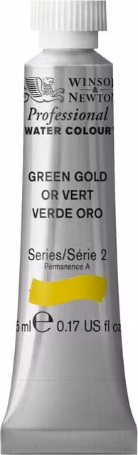 Winsor and Newton Professional Watercolour Paint Green Gold, 5ml